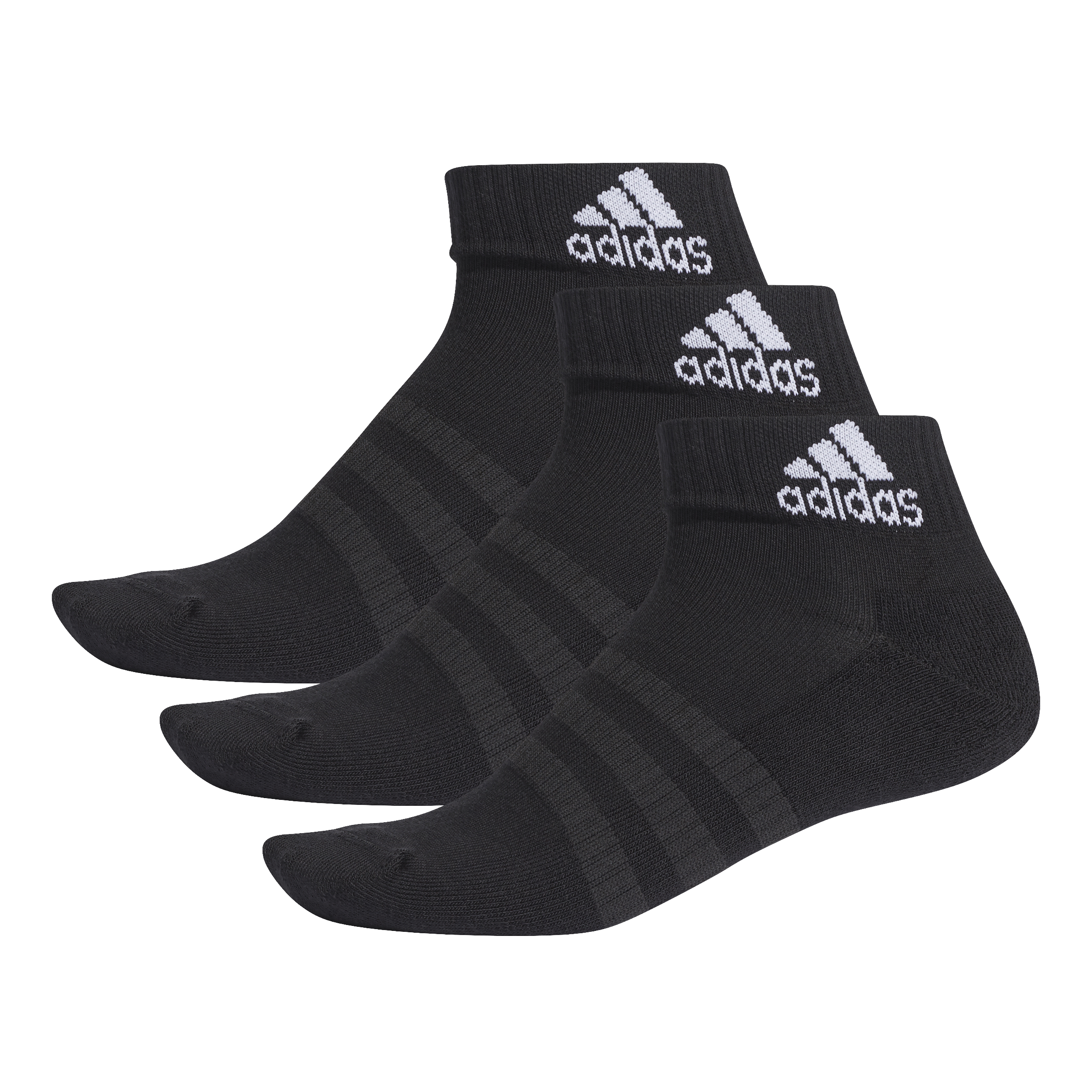 Adidas 3-Stripes Ankelsokker 3-pak (Sort) - S