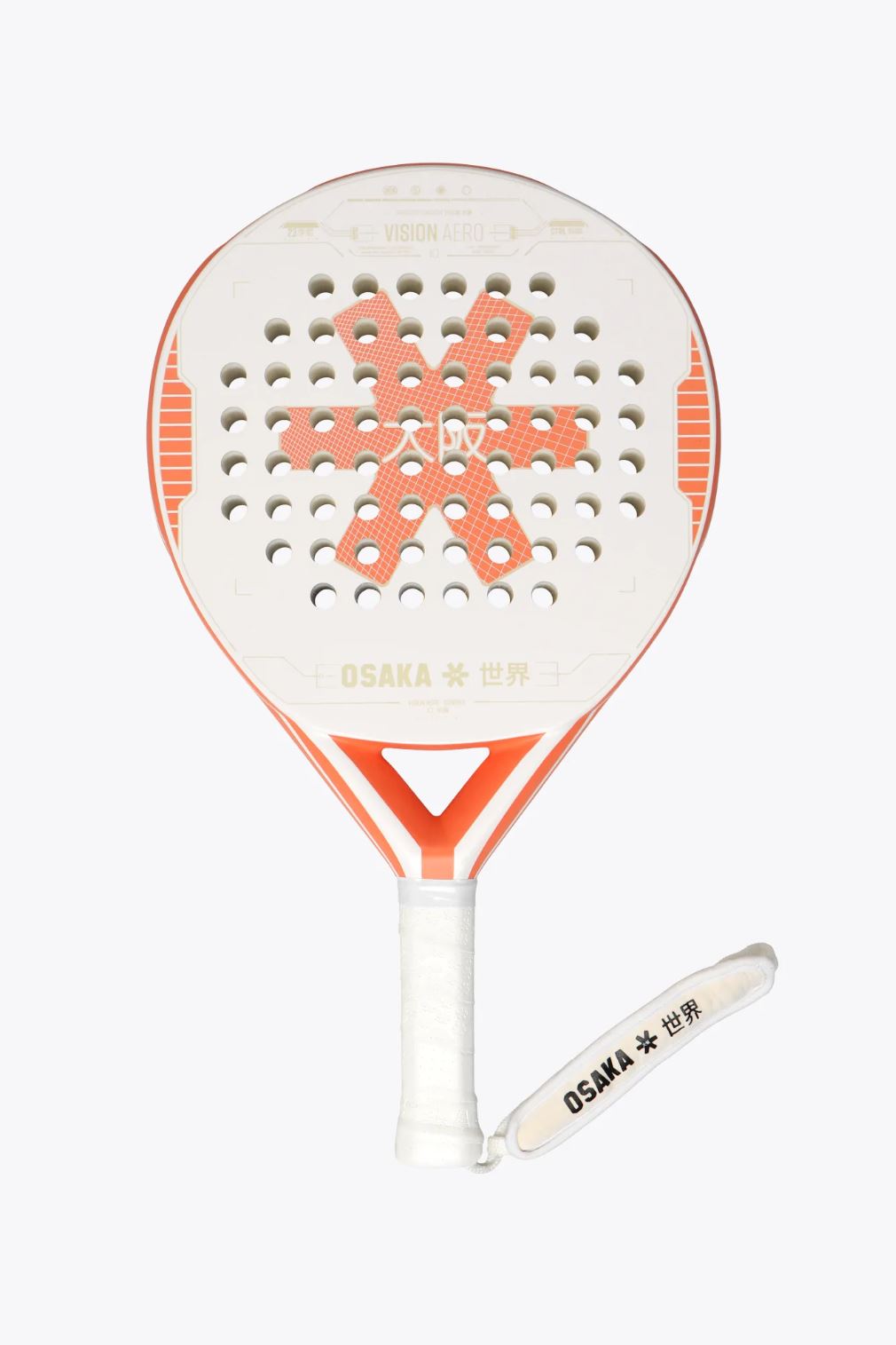 Billede af Osaka Vision Aero Control 2023 Padelbat (White/Peach)