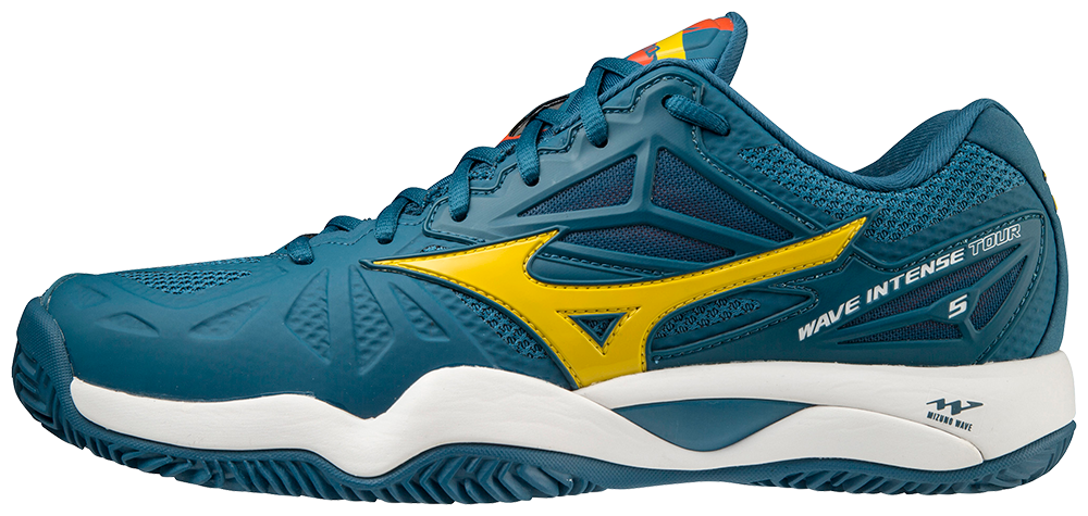 Mizuno Wave Intense Tour 5 CC Padelsko (Mens, Petroleum Grøn) - 42.5