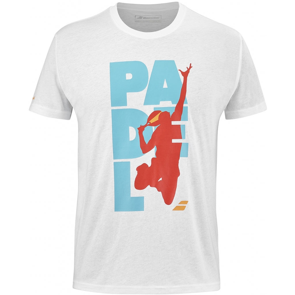 Babolat Padel Cotton Tee Men White - M