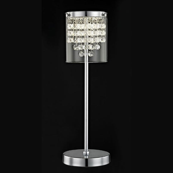 crystal bead led white floor lamp