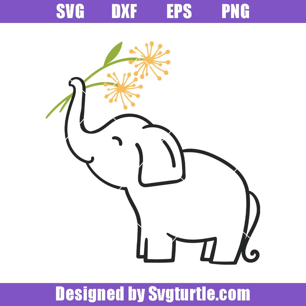 Download Cute Little Elephant Svg Baby Elephant Svg Elephant Svg Cut Files Svgturtle