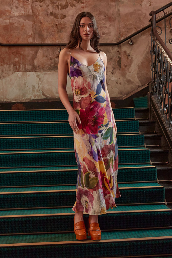Women's Bloom Midi Slip Dress in Bloom | Elouise
