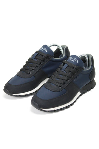 navy blue prada runners