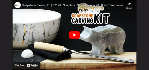 Soapstone Carving Kit and Whittling, Carve Your Own Sculpture, 1