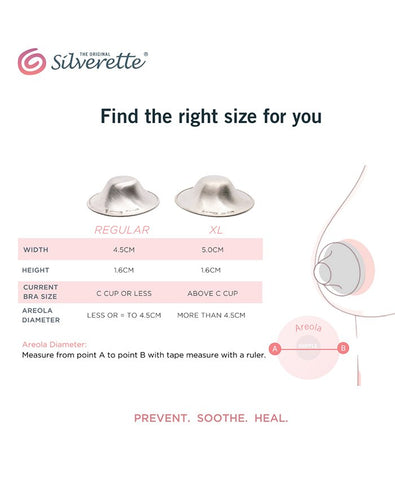 Silverette - Silver Nursing Cups W/ O-Feel - XL