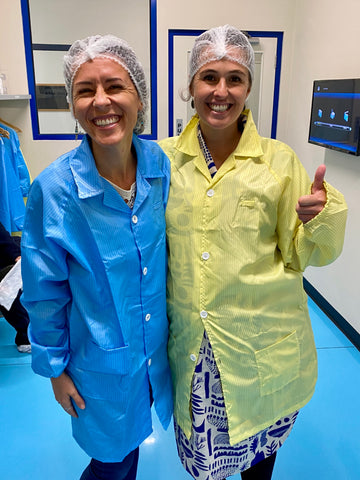 Mika and Zoe at the manufacturer in Melbourne