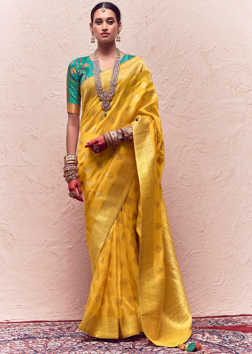 Chabeeli Dora Silk With Banarasi Border And Banarasi Blouse Wedding Wear  Sarees Collection 112001-112006 :buywholesalecatalog