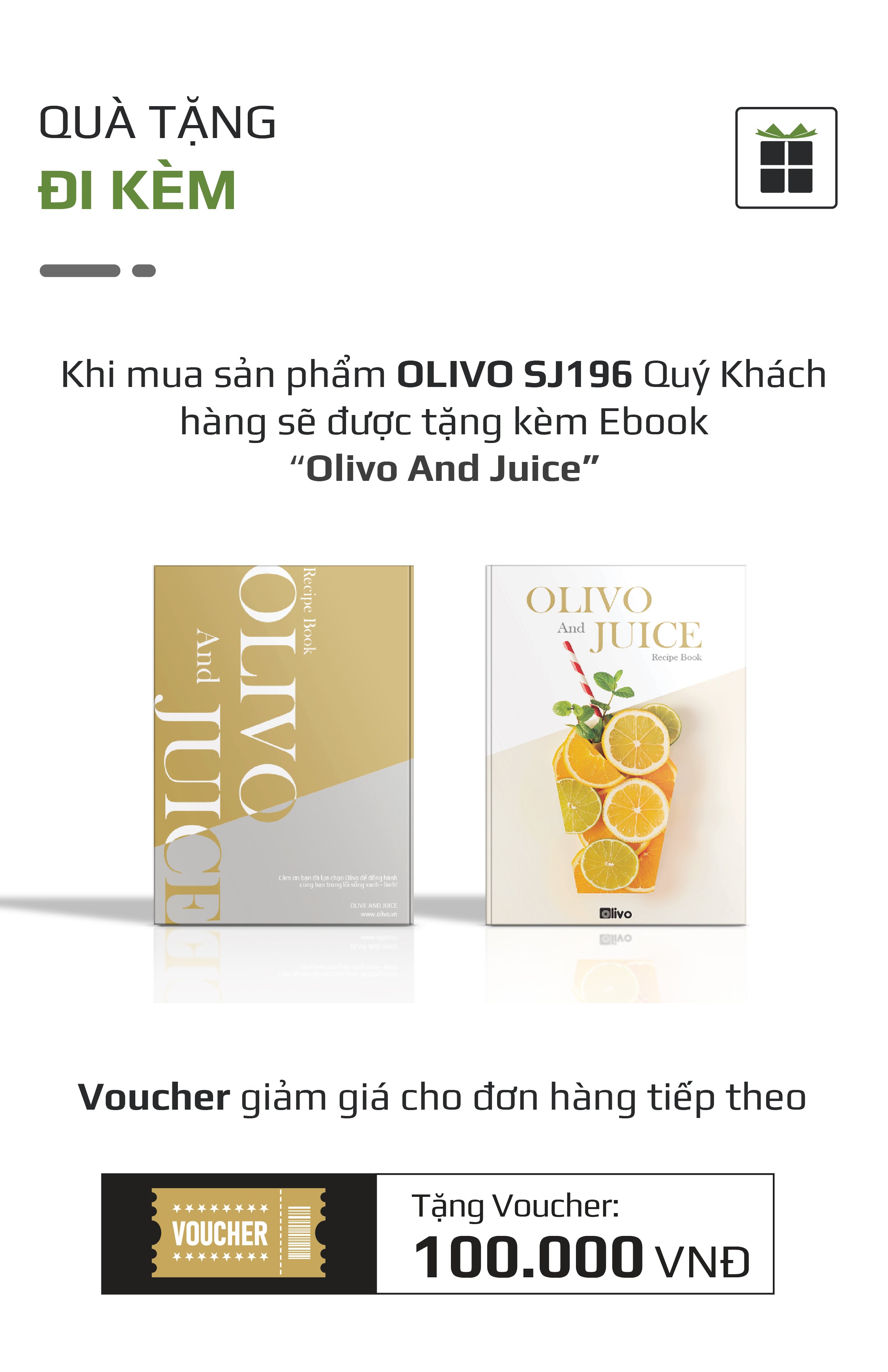 Máy Ép Chậm OLIVO SJ196 - quà đi kèm