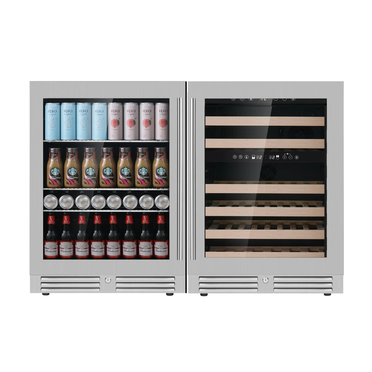 KingsBottle 47" Under counter Wine and Beverage Combo | KBU145BW