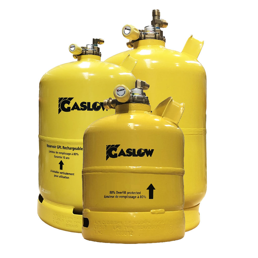 Gasflasche Gaslow 2,7 kg gelb wiederbefüllbar Tankflasche LPG