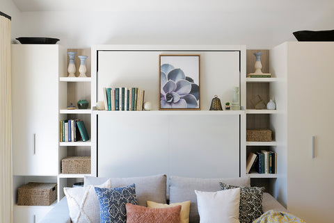 Storage and Cabinetry around wall bed