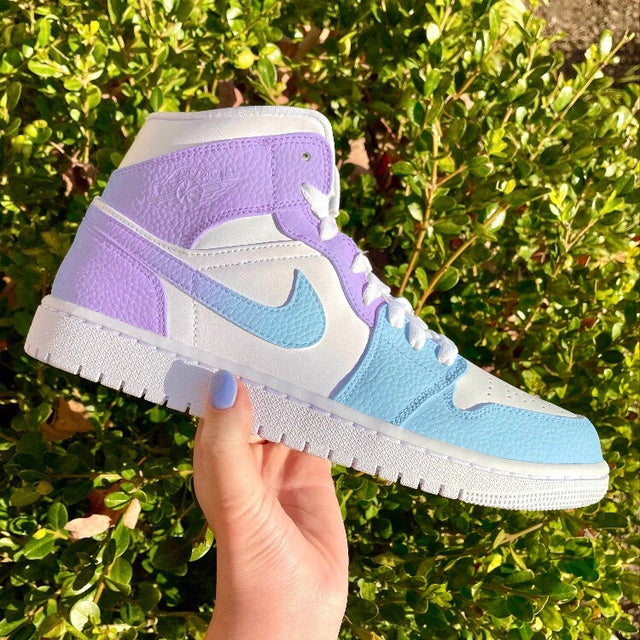 Custom Air Jordan 1 Baby Blue Lilac 