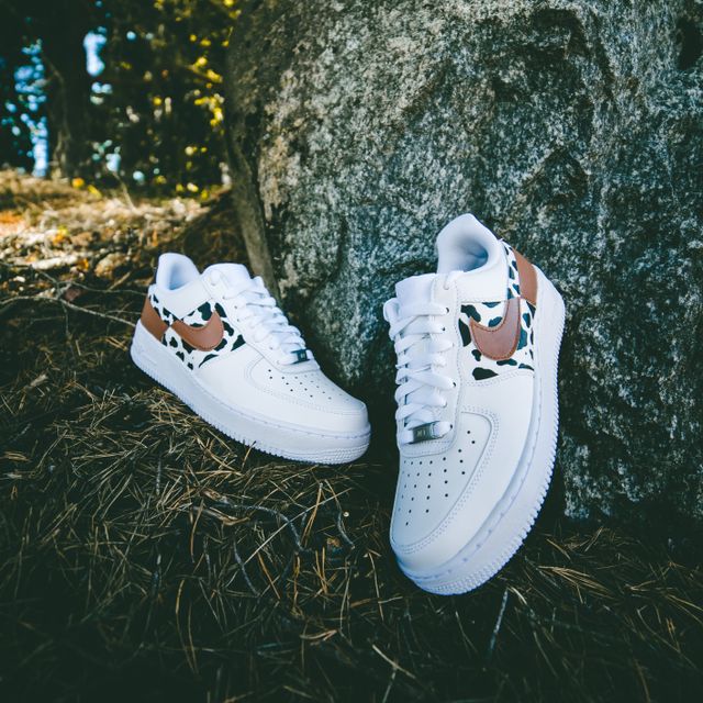 cow print air force ones