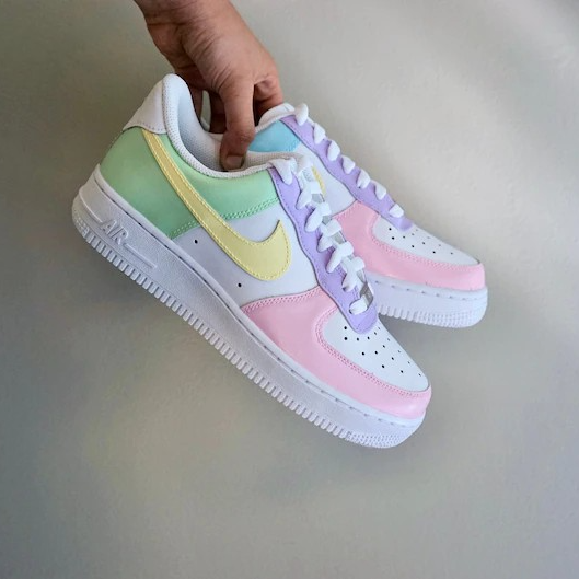 pastel colored air force 1s