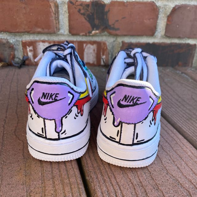 Colorful Drippy Cartoon AF1 – Lilaccustom