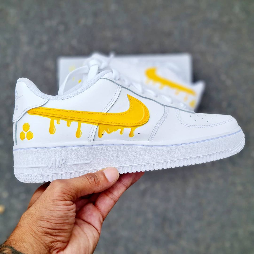 custom yellow air forces