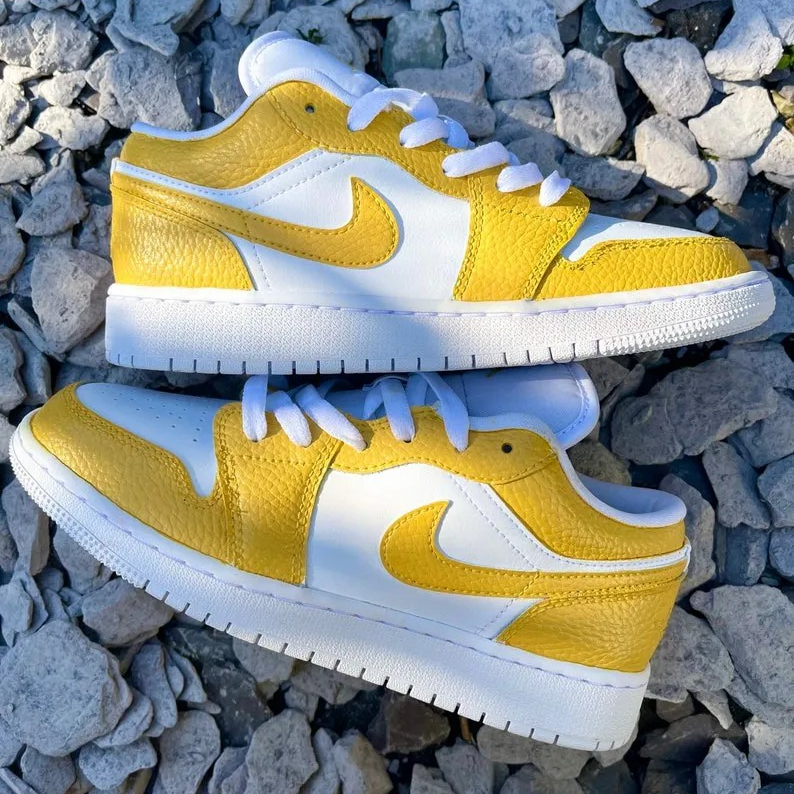 custom yellow jordans