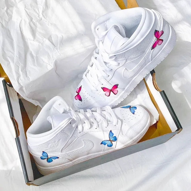 air jordans with butterflies