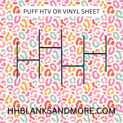 Cow Pattern Puff Heat Transfer Vinyl Sheet – Hernandez Homemade Blanks &  More