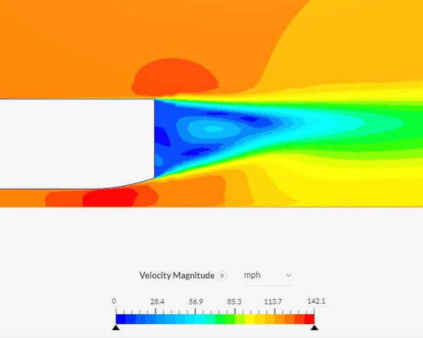 splitter tunnel diffuser velocity magnitude CFD simulation