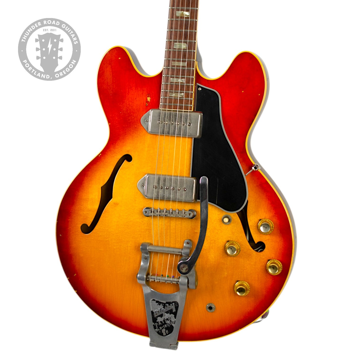 1965 Gibson ES-330 Cherry Sunburst w/Brazilian Rosewood Fingerboard & Original Case #364648 (PDX) image 2