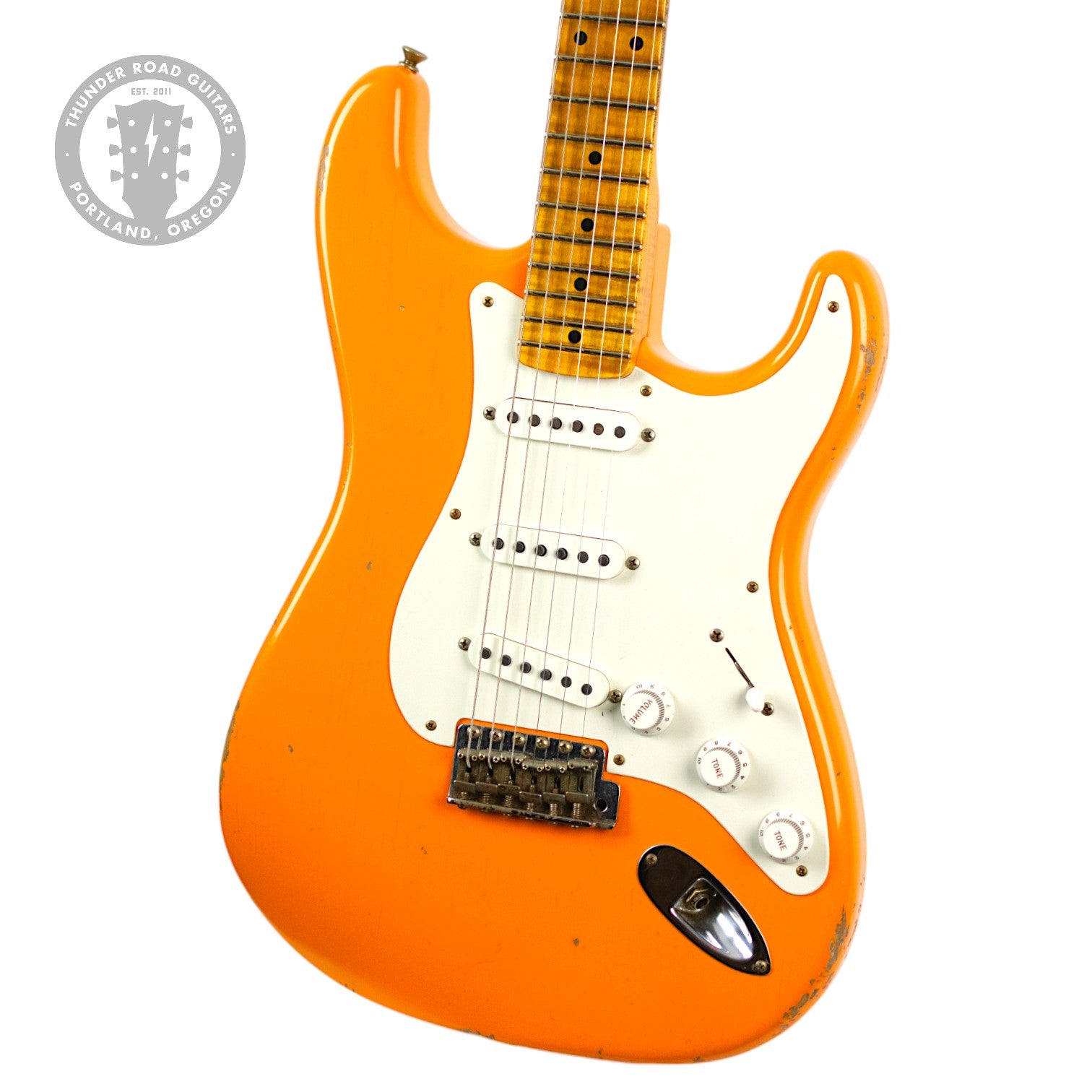 New Fender Custom Shop Todd Krause Masterbuilt '56 Stratocaster Relic Capri Orange w/Josefina Hand-Wound Pickups #R144329 (PDX) image 2