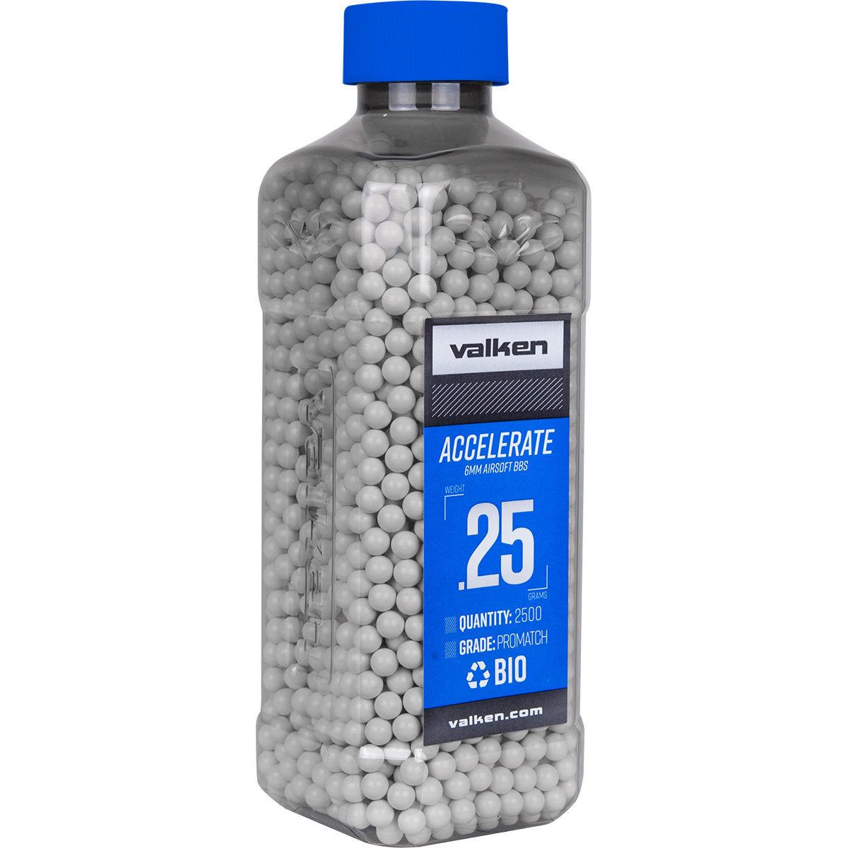 Valken Accelerate Promatch 0.25G 2,500Ct Biodegradable Airsoft Bbs