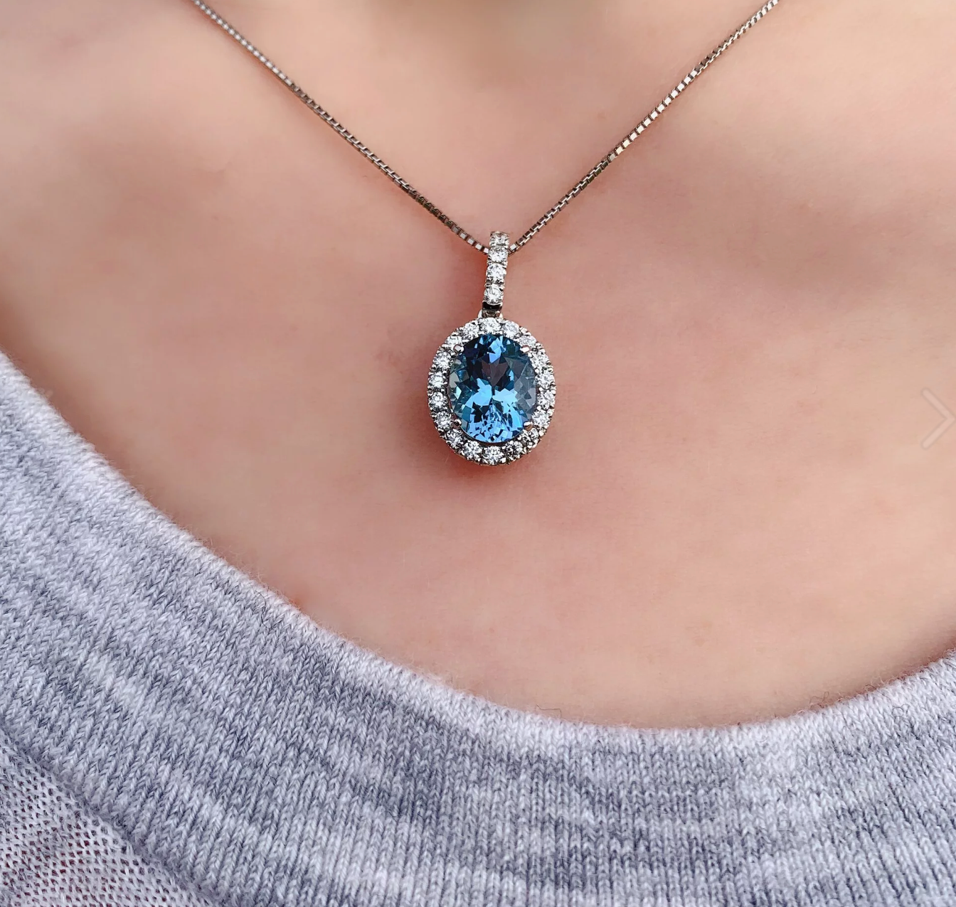 santa maria aquamarine pendant