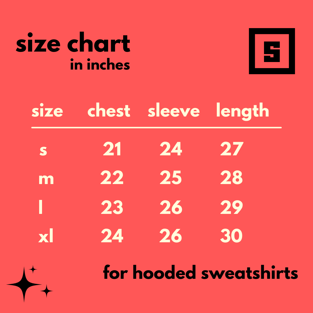 Sweatshirts Size Chart · Some Slight Clothing