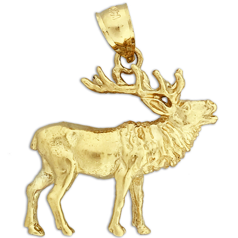 14K Gold 3D Moose Charm – goldia.ca