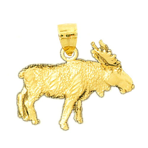 14K Gold 3D Moose Charm – goldia.ca