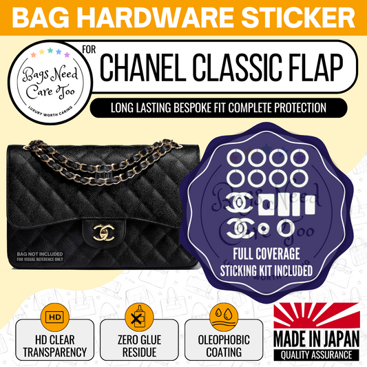 Chanel Classic Flap Bag with Pearl Hardware Protective Sticker