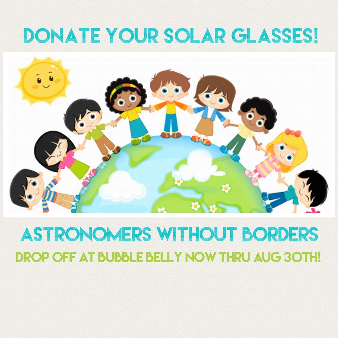Donate Your Solar Eclipse Glasses! Bubble Belly moms babies kids