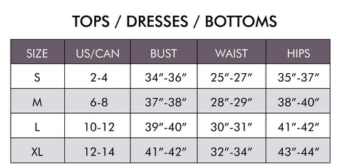 Womens Size Chart