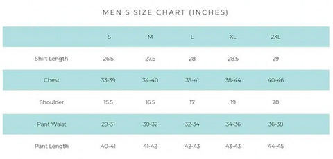 Posh Peanut Mens size Chart