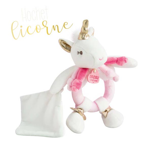 unicorn baby rattle