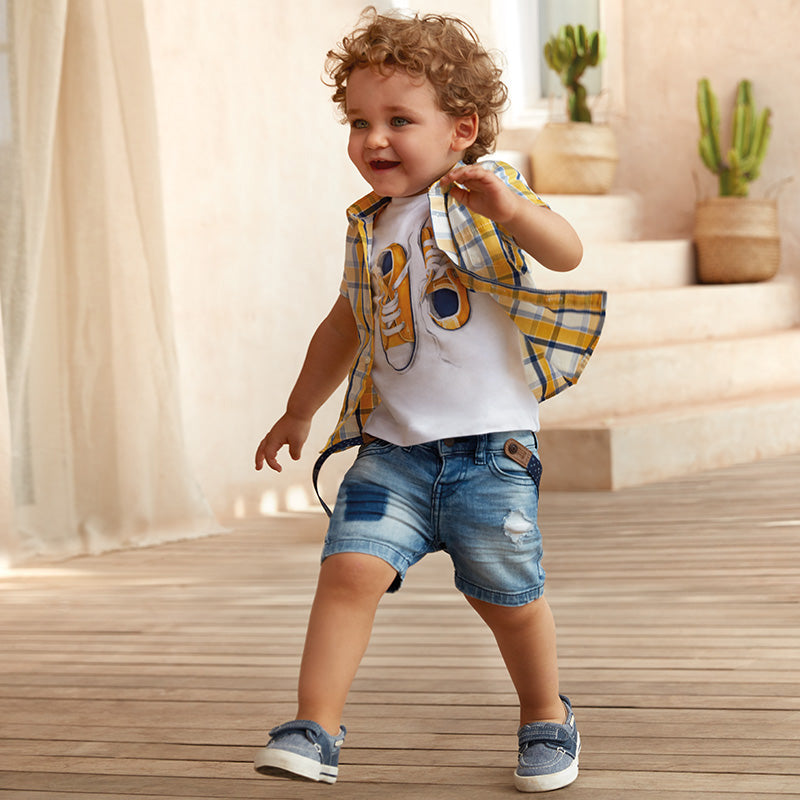 kids denim shorts