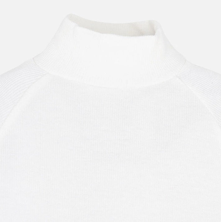 136 Mayoral Girls Mock Turtleneck Sweater Natural White Bubble Belly Moms Babies Kids