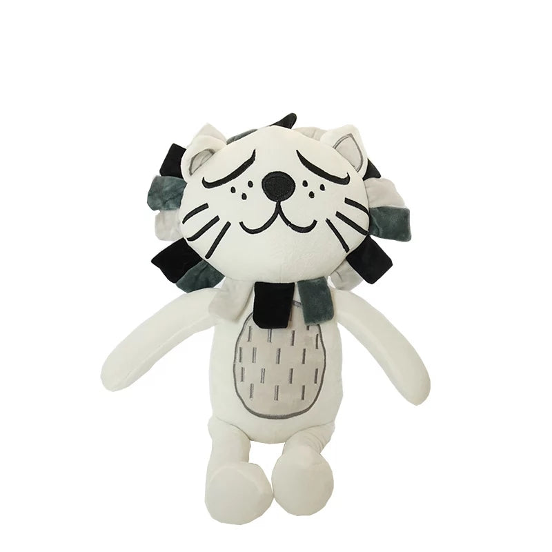 black and white stuffed animals