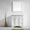 Vinnova Naples Vanity with Carrara White Marble Countertop 710036-WH-CA