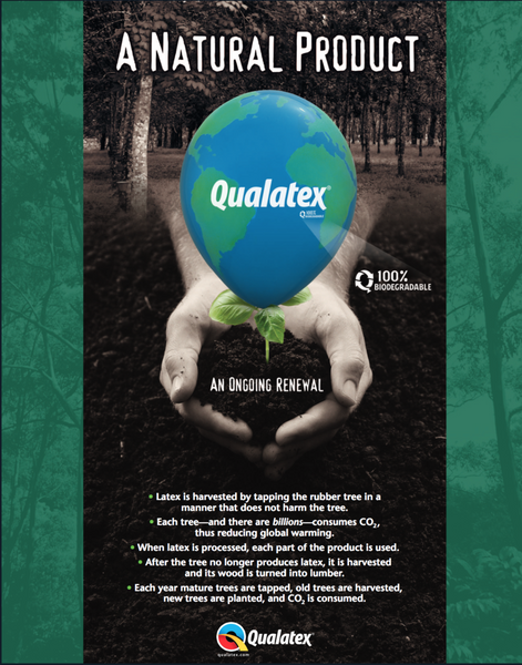 Qualatex 100% biodegradable latex balloons sustainability at Vancouver Balloons