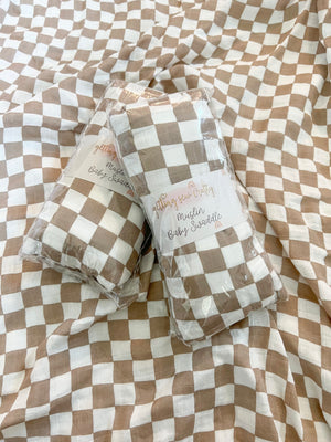 Checkered Baby Swaddle - In Store - Day Dreamers Boutique Albertville 
