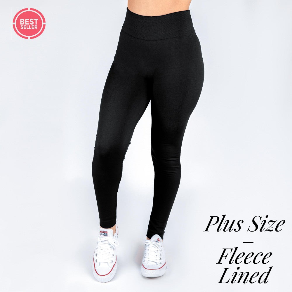 Plus Size High Waist Fleece Lined Legging