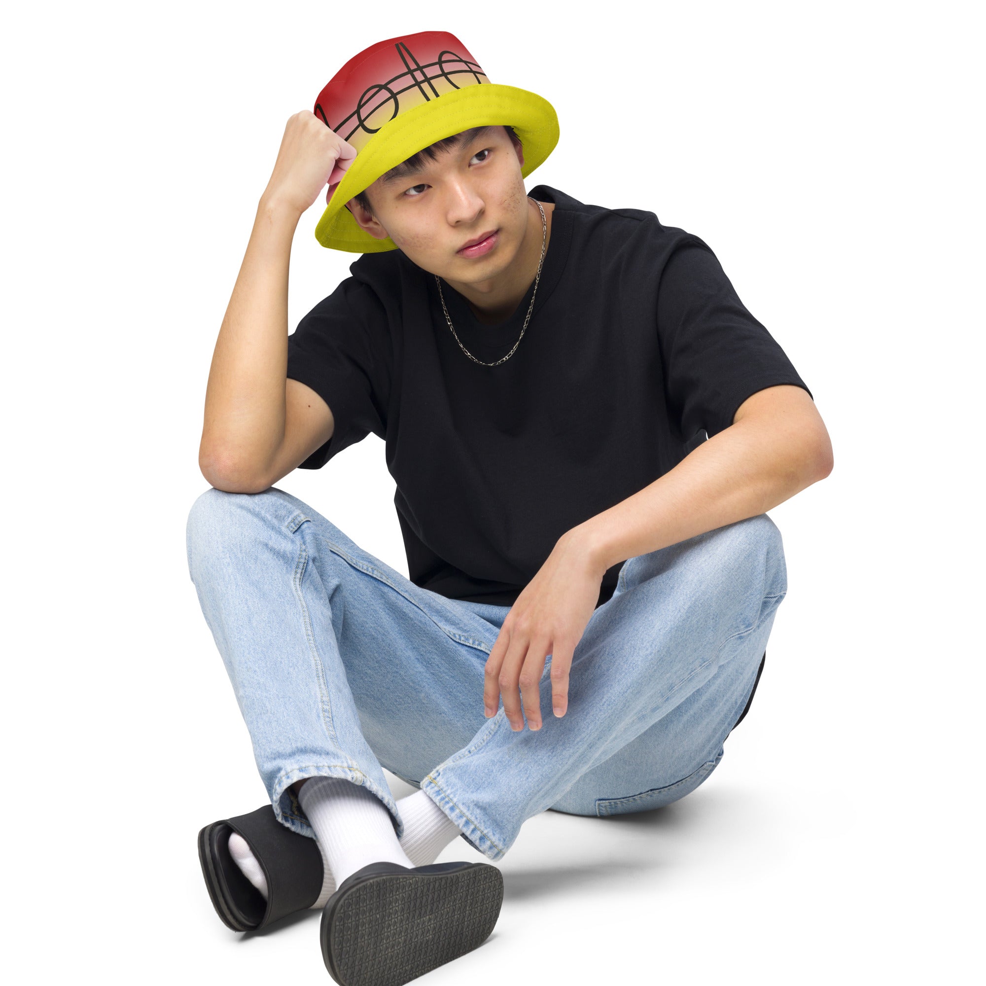 Abstract Reversible Bucket Hat