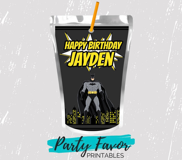 Batman Personalized Party Favor Printables