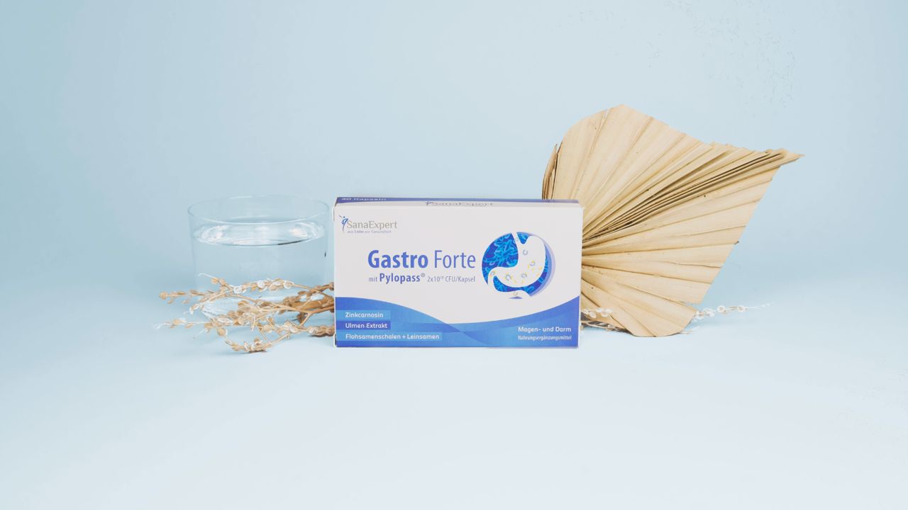 SanaExpert Gastro Forte, suplemento alimentar para a saúde do intestino.