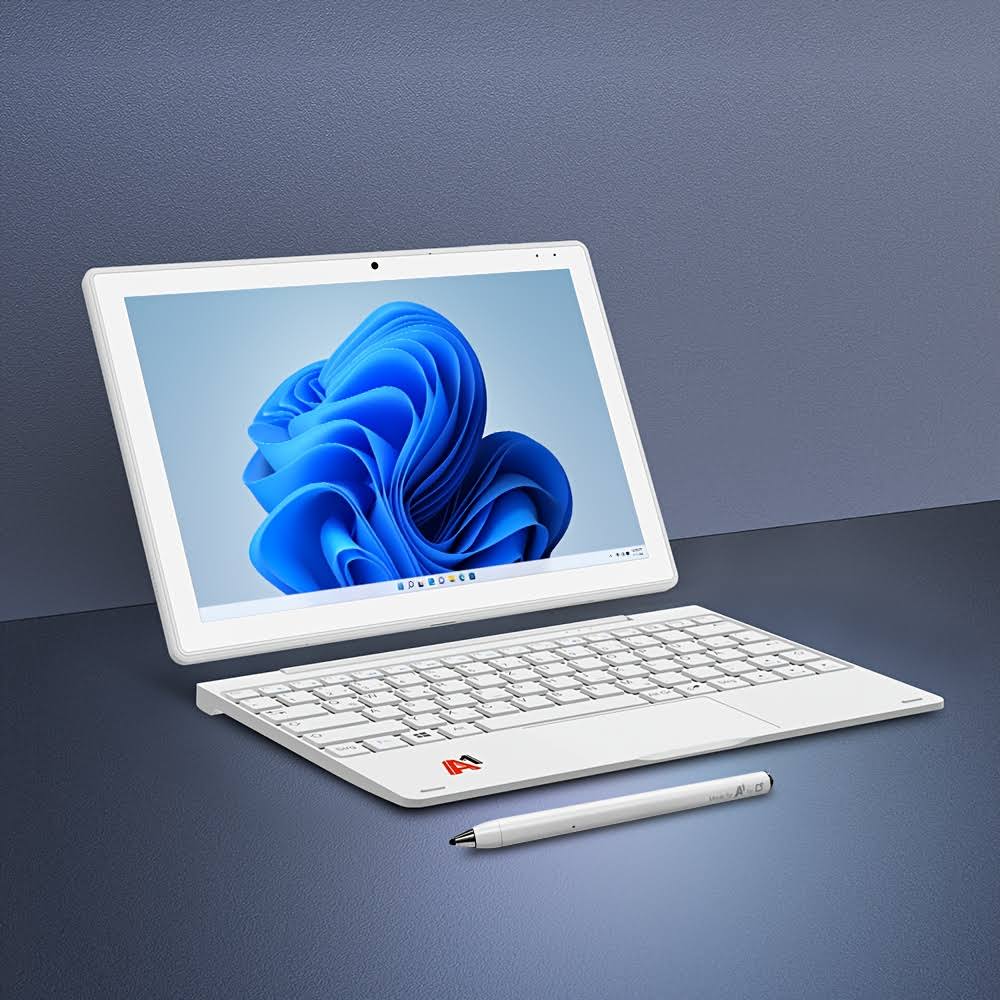 10.1inch Windows 11 Tablet With Keyboard And Stylus, Intel Quad Core N5030, 8GB DDR4 128GB SSD, FHD 1920x1200 IPS Touch Screen,Temu