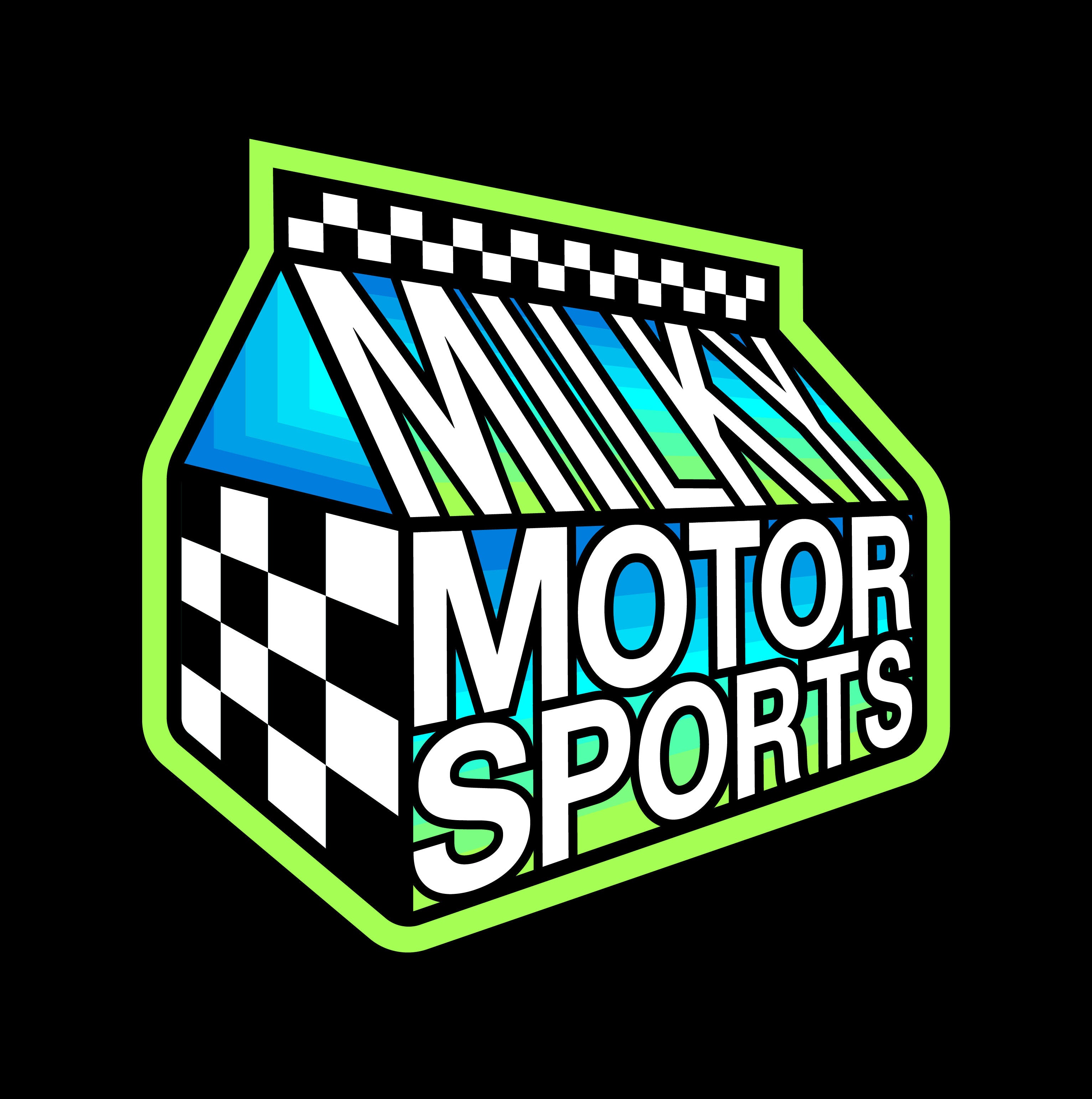 Milky Motorsports Black Background Logo