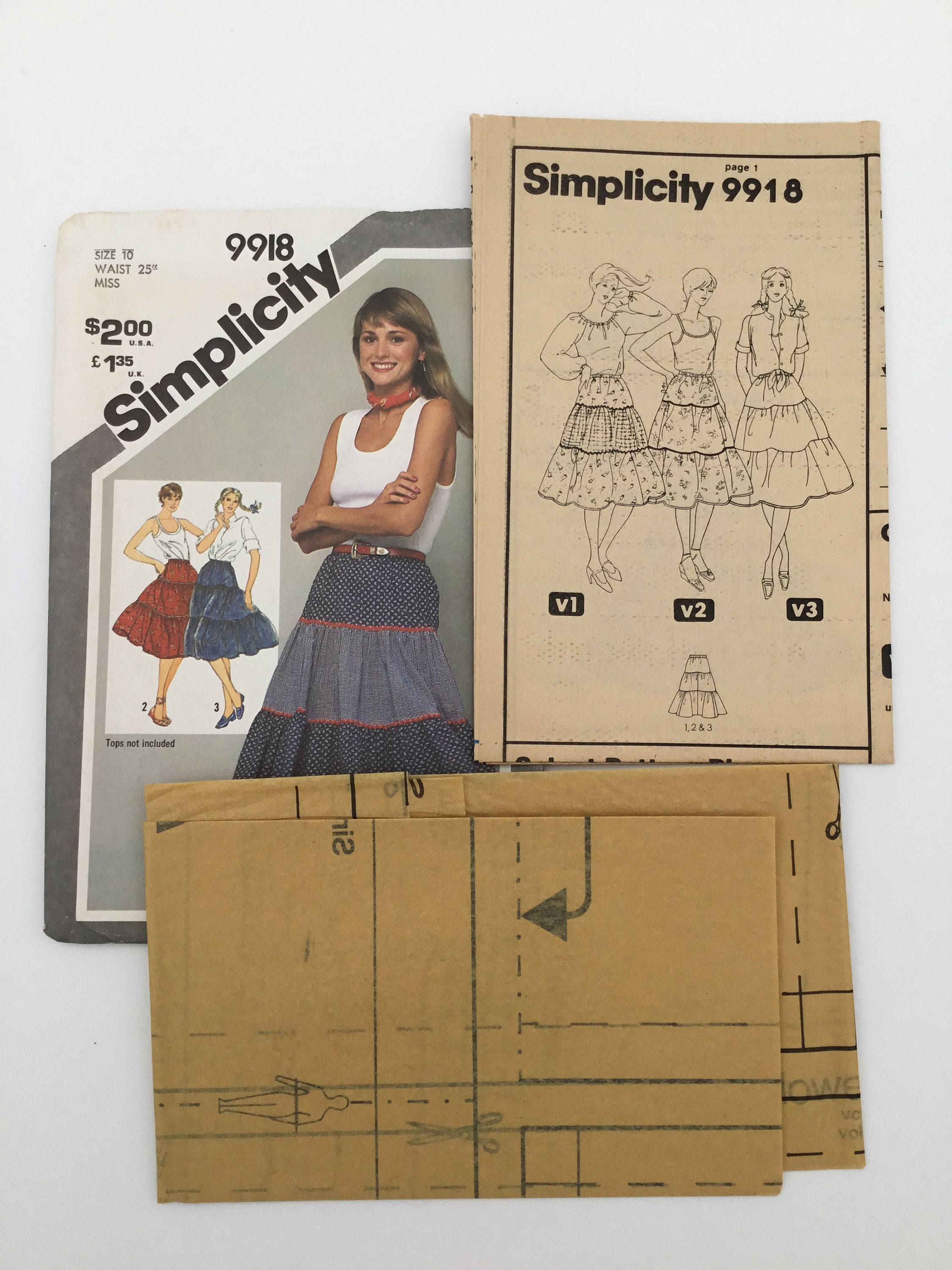 Simplicity 9918 (1981) Skirt - Vintage Uncut Sewing Pattern ...